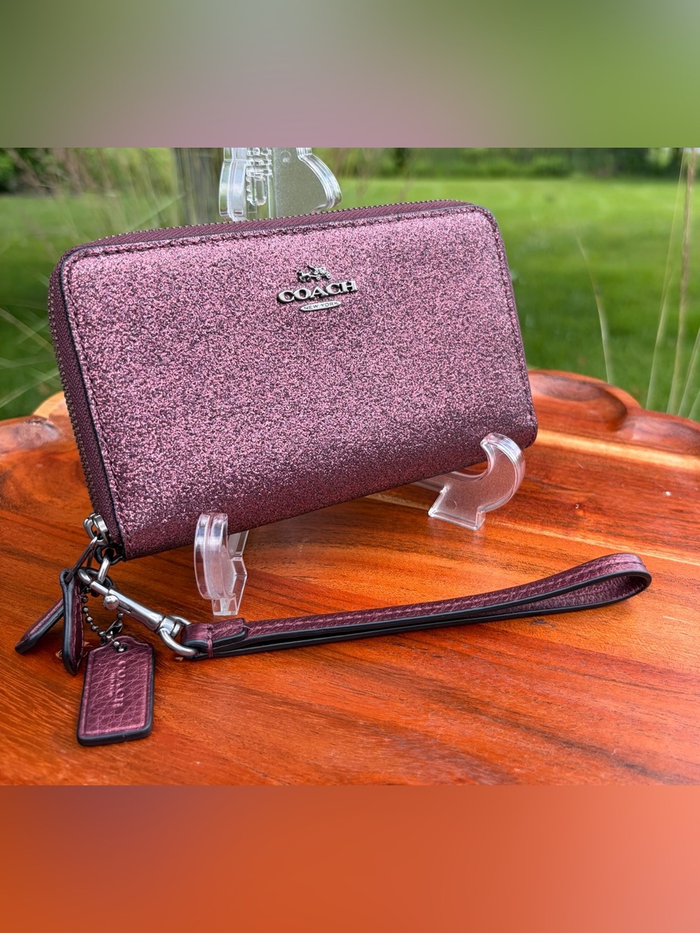 Coach Metallic Cherry Double Zip Wallet F53646 EUC - Picture 3 of 13